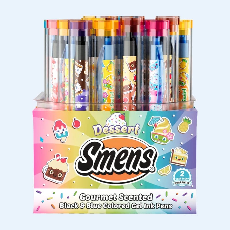 Dessert Smens scented gel pens, 32-pack cylinder — school fundraiser donation prize