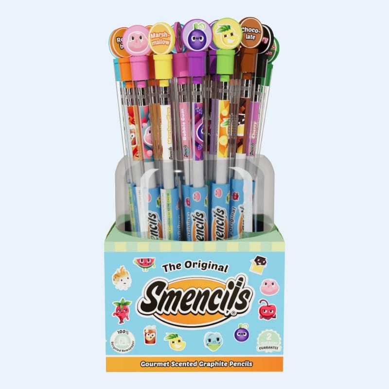 Original Graphite Smencils scented pencils, case of 500 units in 10 buckets — school fundraiser donation prize