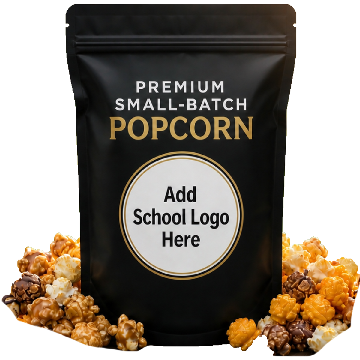 TB&D Custom Branded School Fundraiser Popcorn Bag with School Logo